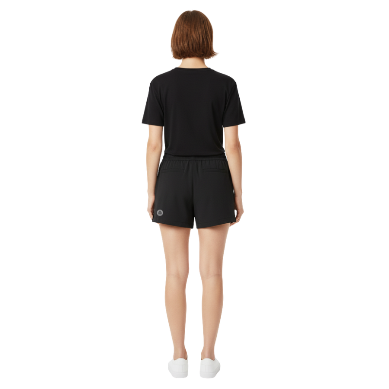HIGH WAISTED DRAWSTRING SIDE POCKET SPLIT SHORTS