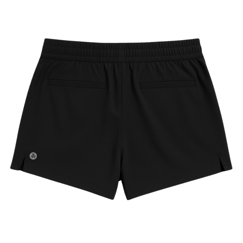 HIGH WAISTED DRAWSTRING SIDE POCKET SPLIT SHORTS