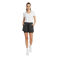 MEN DRAWSTRING WAIST 2 IN 1 SPORTS SHORTS