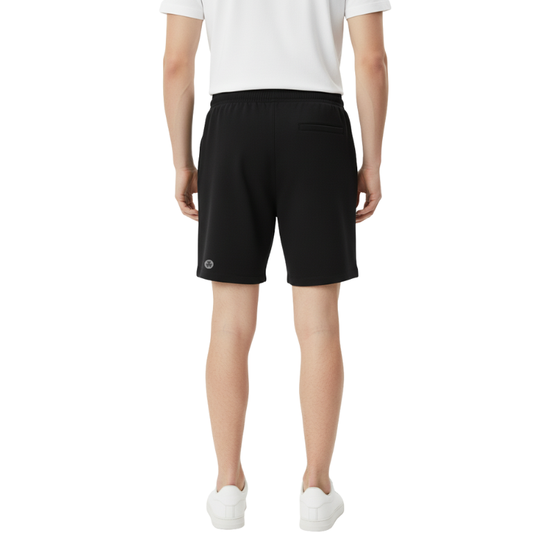 BLACK MEN SHORTS WITH DRAWSTRING CLOSURE