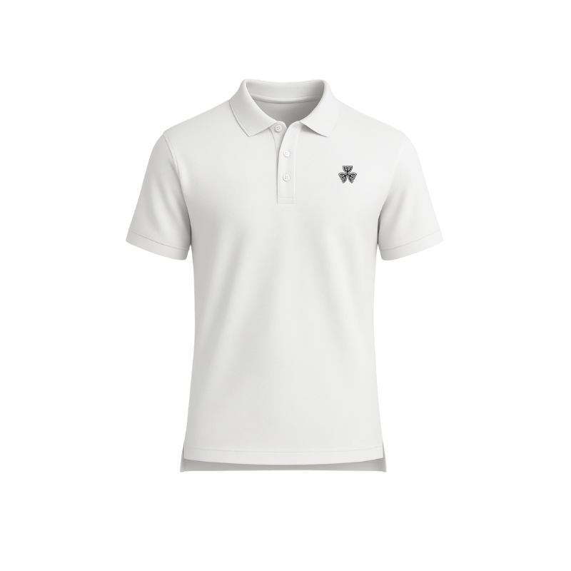 EMBROIDERED LOGO POLO SHIRT WHITE