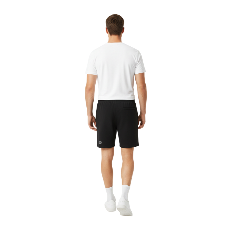 BLACK MEN SHORTS WITH DRAWSTRING CLOSURE