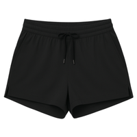 HIGH WAISTED DRAWSTRING SIDE POCKET SPLIT SHORTS