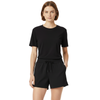 HIGH WAISTED DRAWSTRING SIDE POCKET SPLIT SHORTS