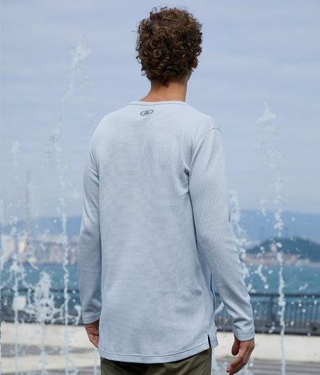 MEN WAFFLE KANGAROO POCKET TEE
