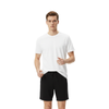 BLACK MEN SHORTS WITH DRAWSTRING CLOSURE