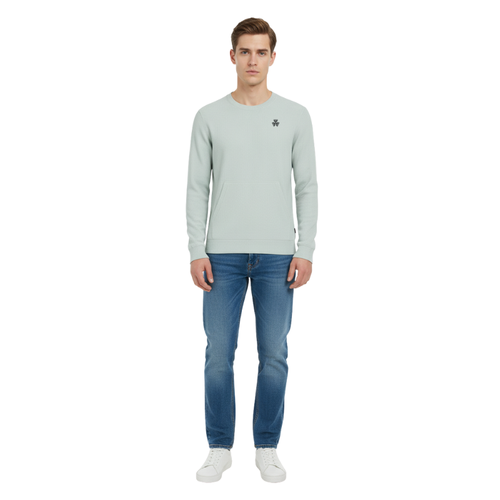 WAFFLE CREW NECK LONG-SLEEVE T-SHIRT