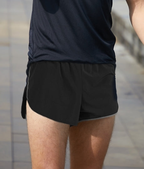 MENS QUICK DRY RUNNING SHORTS WITH CURVED HEM