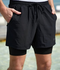 MEN 2 IN 1 DRY TECH RUNNING SHORTS
