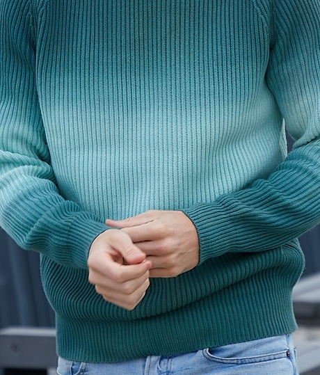 MENS DIP DYE KNIT SWEATER