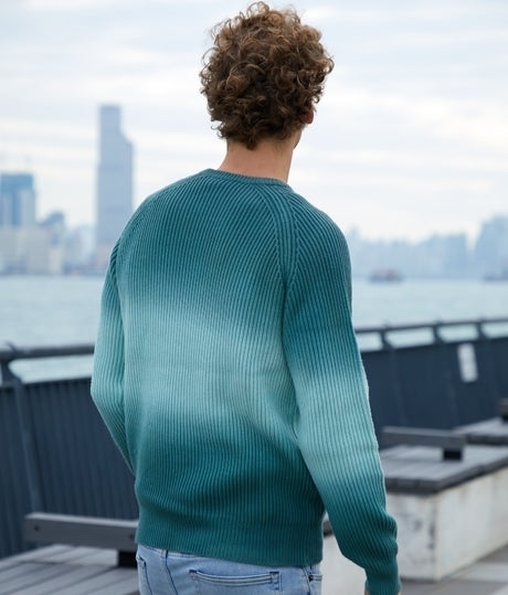 MENS DIP DYE KNIT SWEATER