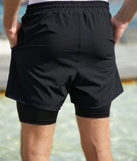 MEN 2 IN 1 DRY TECH RUNNING SHORTS