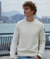 MENS CREAM ROUND NECK SWEATER