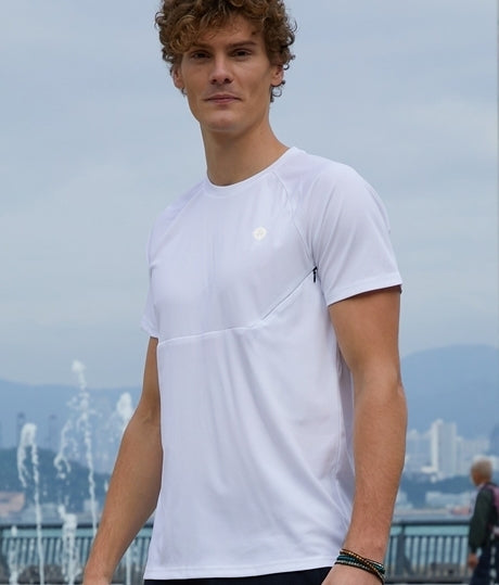 MENS FUNDAMENTAL ZIP DETAIL T-SHIRT