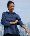 WOMENS THICK RUBBER MILLS LOGO CREW SWEAT TOP